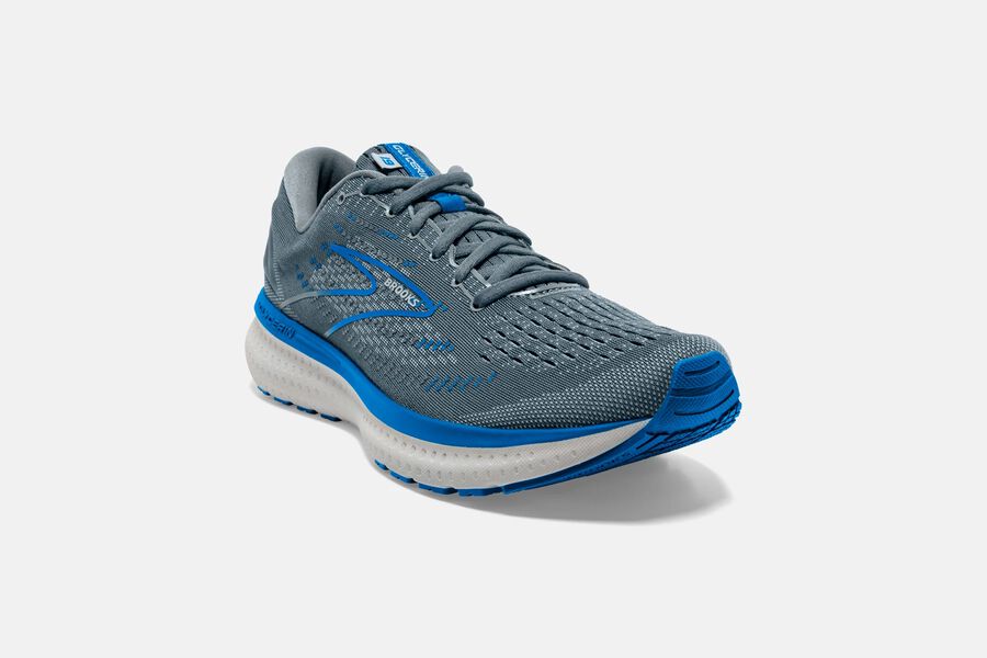 Glycerin 19 Road Brooks Running Shoes NZ Mens - Grey/Blue - QYHKZG-980